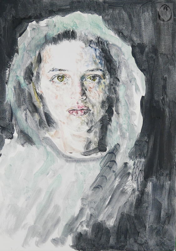 oil on paper - olio su carta di Piro